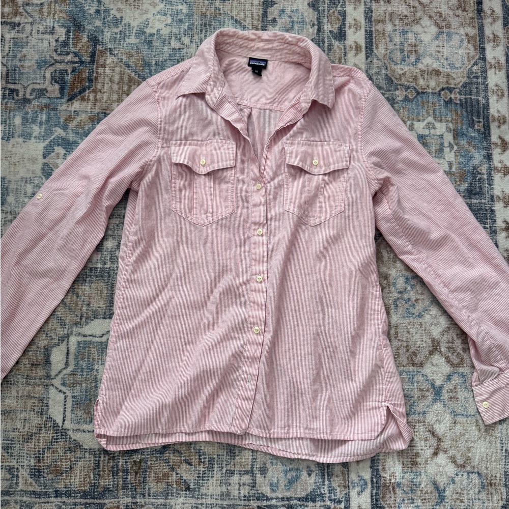 Patagonia Pink Button Down Shirt